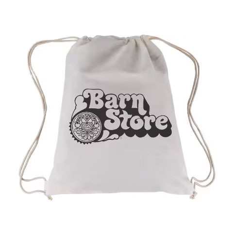 Wholesale Large Companion Canvas Drawstring Backpack Stylish Sustainable Reusable for Shopping Diamond Decoration Open Closur