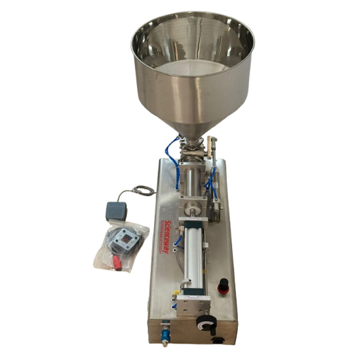 50-500Ml Single Head Paste Filler Machine Scienceway - Filling Range: Adjustable From 50A Ml To 500A Ml Per Cycle