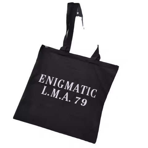 Wholesale 100% Cotton Custom Print Logo Black Cotton Bag Reusable Shopping Bag Grocery with Pocket