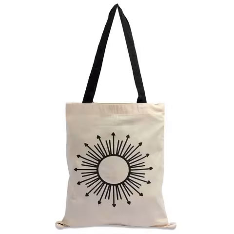 Customized Reusable Creamy White Shoulder Tote Shopper Cotton Shopping Bags Plain Canvas Tote Bag with Logo for Women