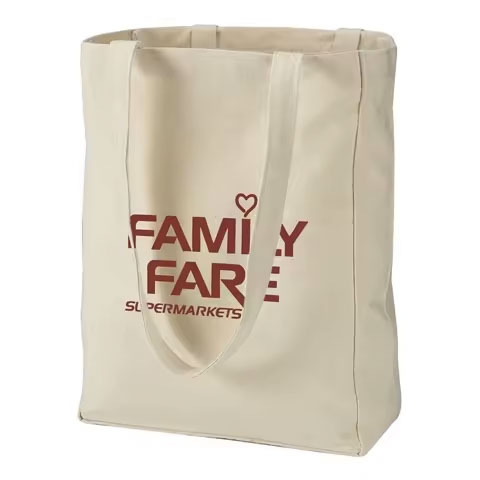 Women's Custom Cotton Canvas Tote Bag Open Closure Embroidery Decoration Personalized Letter Shopping Crossbody Bag Printed Logo