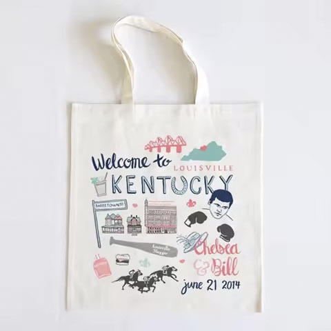 Custom Logo Printed Large Organic Calico Cotton Canvas Grocery Shopping Tote Bag Eco-Friendly Recycled Reusable Open Closure