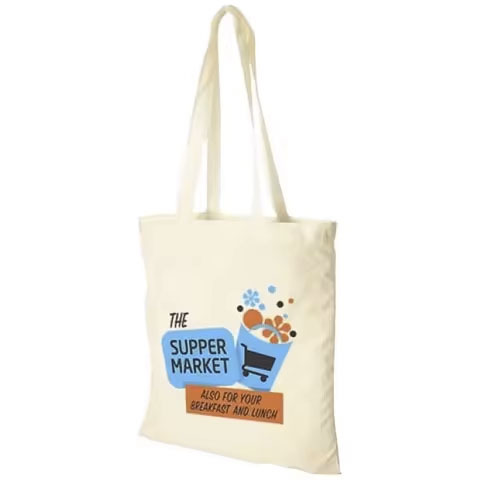 Open Cotton Shopping Bag with National Style