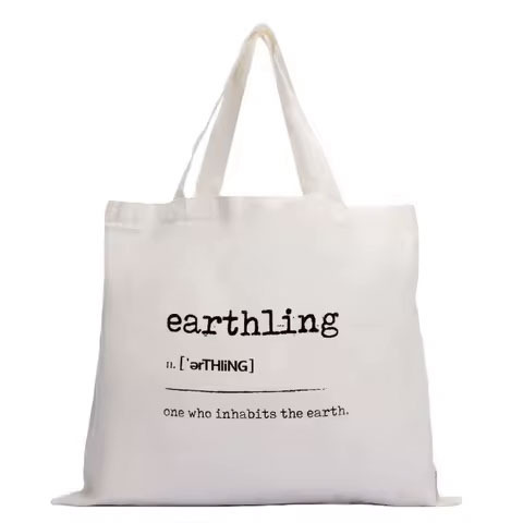 Customized Creamy White Shoulder Tote Shopper Cotton Shopping Bag Plain Canvas Tote Letter Personalized Logo for Women