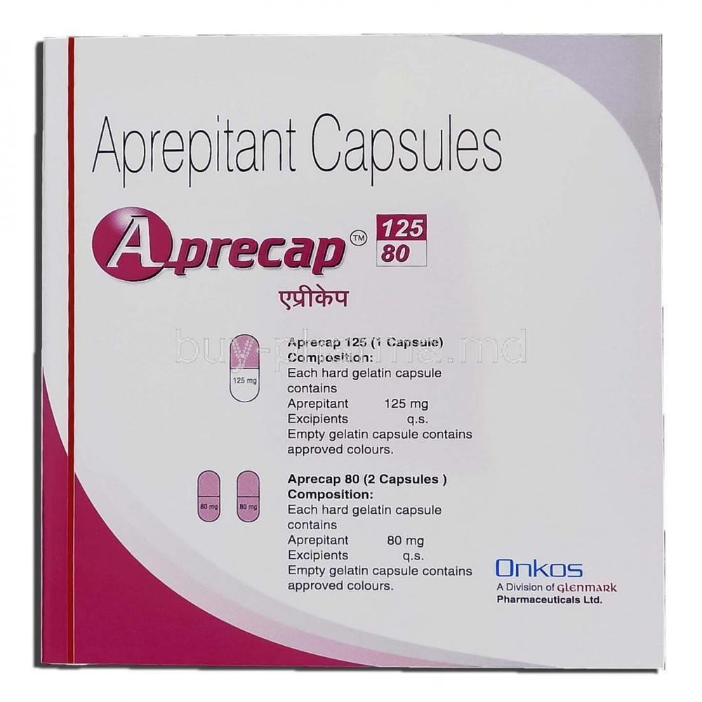 Aprecap 125/80 Aprepitant (125mg) + Aprepitant (80mg) Capsule