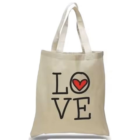 Wholesale Customized Portable Cotton Canvas Tote Bag Reusable Plain Shopping Bags with Logo Printing Handled