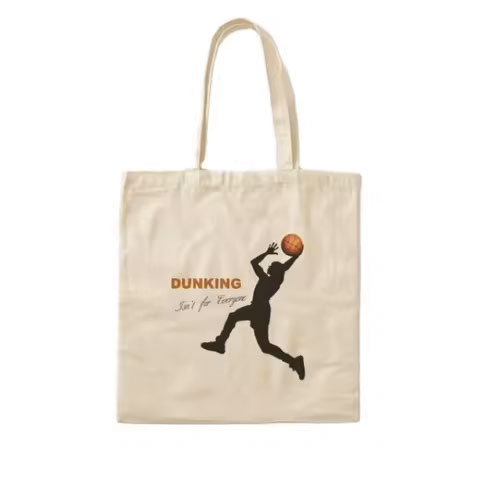 Customizable Logo Vintage Style Dual Strap Cotton Canvas Tote Bag Long Foldable Waterproof Organic Promotional Shopping Letter