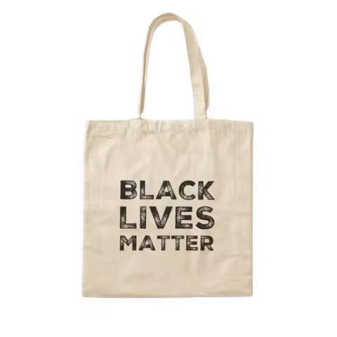 Lady Fashion Style Organic Cotton Shopping Bag with Letter Decoration for Grocery Shopping and Vegetable Purchases