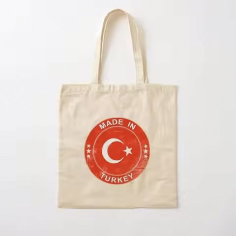 Long Handle Cotton Promotional Shopping Bag Organic Tote Bag Recycle Cotton Canvas Bag Made in India