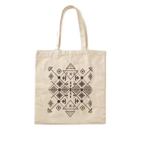 Handmade Organic Cotton Tote Bag Long Handle Printed Promotional Soft Casual Large Capacity Shopping Bag National Made India