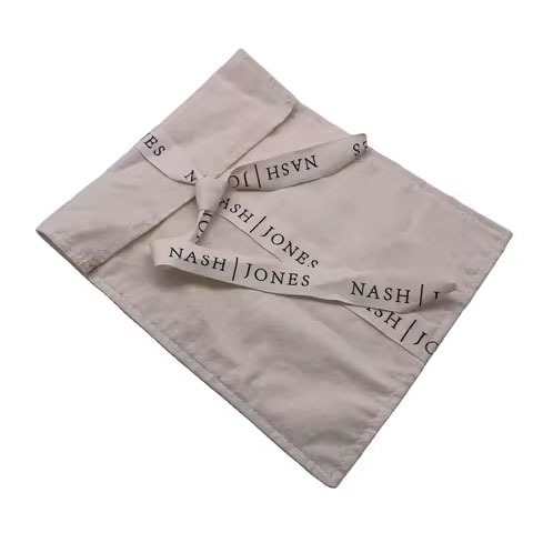 Recyclable Brushed Cotton Twill Envelope Pouch Drawstring Dust Cover Bag Shoes Jewelry Crafts Gifts Shopping Customizable Logo