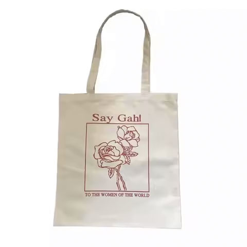 Customizable Recycled Reusable Organic Cotton Canvas Tote Bag Blank Plain with Custom Printed Logo Custom Size Letter Pattern