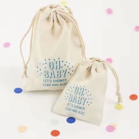 High Quality Customizable Logo Printed Gift Canvas Cotton Drawstring Pouch Portable Reusable with Zipper Closure Fashion Style
