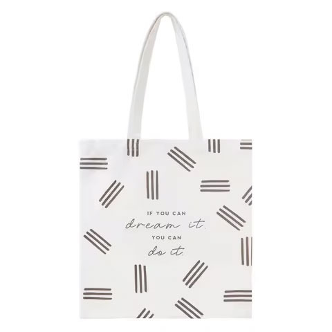 High Quality Customized Logo Printed Cotton Shopping Tote Bags Reusable Canvas Bag