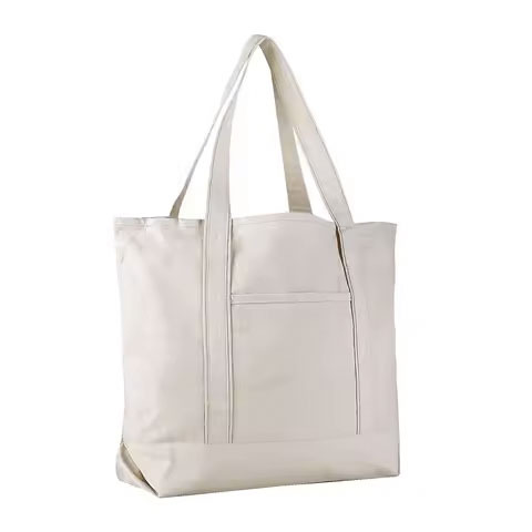 Women's Grocery Beach Tote Bags Custom Extra Heavy Weight Large Boat Cotton Canvas Tote Bag with Custom Printed Logo