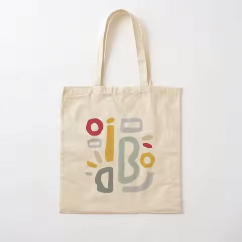 Eco-Friendly Small Cotton Canvas Tote Bags with Letter Pattern Fashionable and Functional Sustainable Shopping Bags for Sale