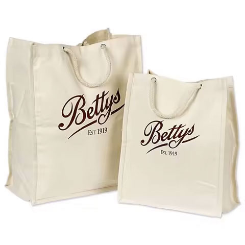 Recycled 100% Organic Cotton Tote Bag Custom Printed Logo Reusable Large Canvas Shopping Bag for Gifts in Bulk