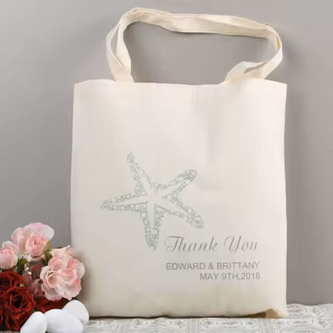 Customized Logo Printing Large Capacity Literary Canvas Shoulder Tote Bag Various Colors for Grocery Beach Use