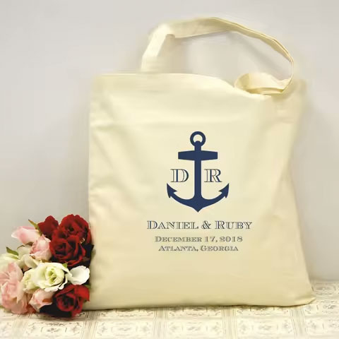 Wholesale Custom Logo Cotton Canvas Tote Bags for Women Personalized Shopping Bags with Letter Print
