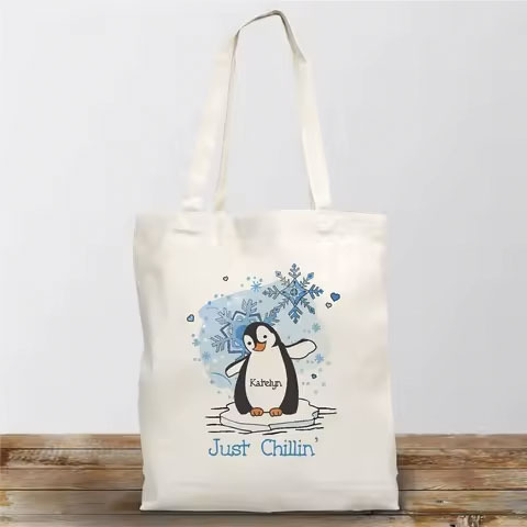 Customization Christmas Themed Eco-Friendly Reusable Cotton Canvas Shopping Tote Bag Various Colors for Grocery Beach Use