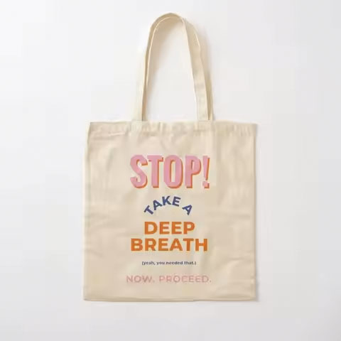 Premium 100% Cotton Tote Bag Digital Silk Screen Printed Logo Blank Natural with Letter Pattern for Shopping