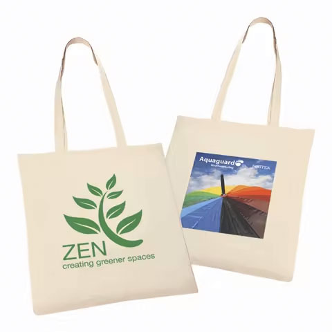 Custom Printed Eco-Friendly Organic Cotton Canvas Tote Bag Recycled Shopping Grocery Bag with Logo