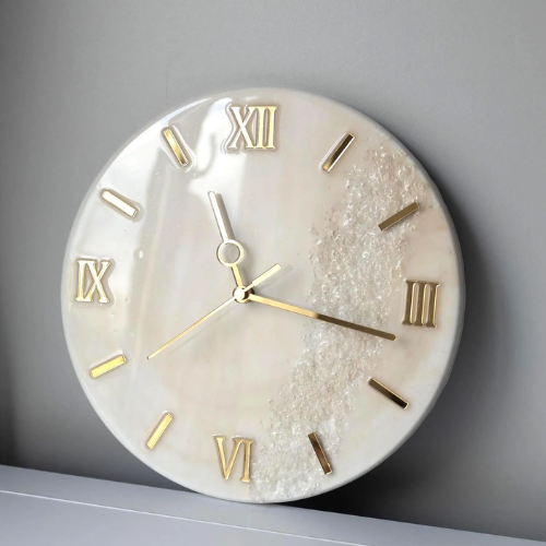 Makrana White Table Clock - Hardness: Medium
