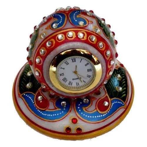 Round Marble Table Clock