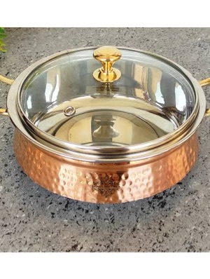 Copper Steel Handi - Shape: Round / Traditional