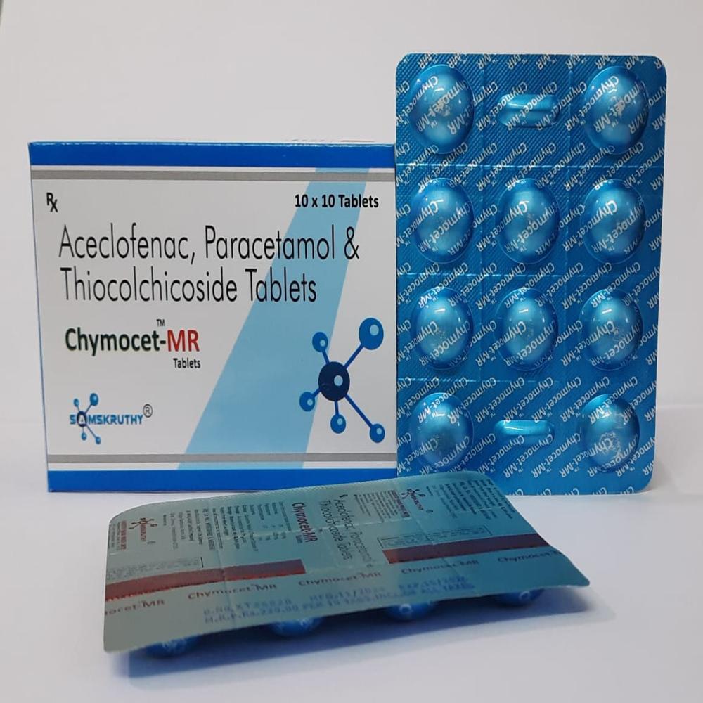 थिओकोल्चिसाइड 4 mg + एसिक्लोफेनक 100 mg + पैरासिटामोल 325 mg टैबलेट्स