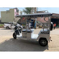 White Yaan Superfine SS Battery Operated Rickshaw