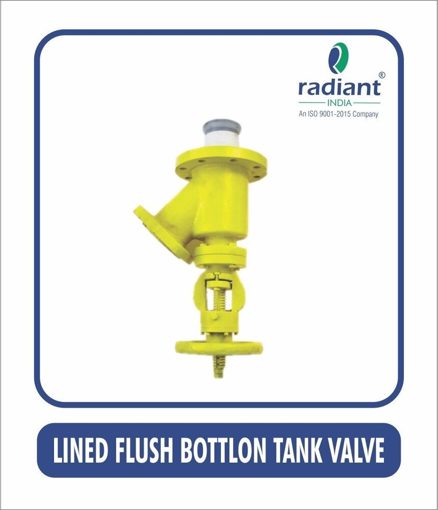 FEP Lined Flush Bottom Tank Valve