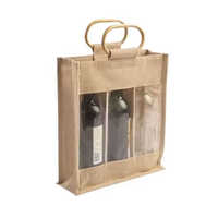 Burlap Fabric Wine Bottle Jute Bag Promotional Customizable Bags