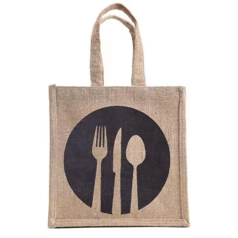 Wholesale Shopper Bag Custom Printed Large Natural Eco-Friendly Burlap Jute Shopping Bag with Logo