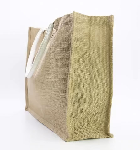 Wholesale Eco-Reusable Waterproof Burlap Canvas Handbags Jute Shopping Tote Wine Gift Bag Wholesale Waterproof Handmade Bag