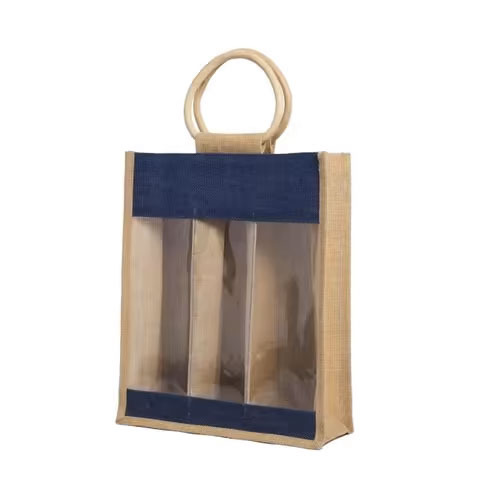Wholesale Eco-Friendly Red Wine Canvas Jute Tote Bag with Custom Logo Print Washable Christmas Gift Drawstring Carrier