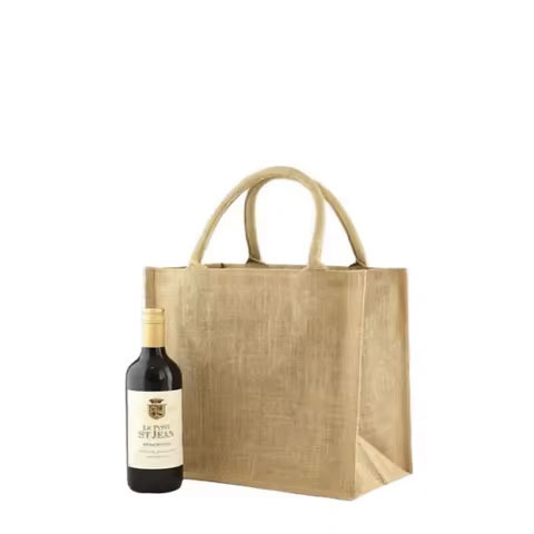Jute Wine Bags with Handles Handmade Gift Bag Felt Wine Carrier Tote Bag Glass Bottles Packaging in Parties Weddings