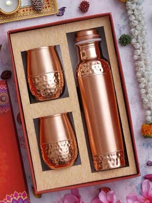 Copper Bottle Set - Grade: Food Grade