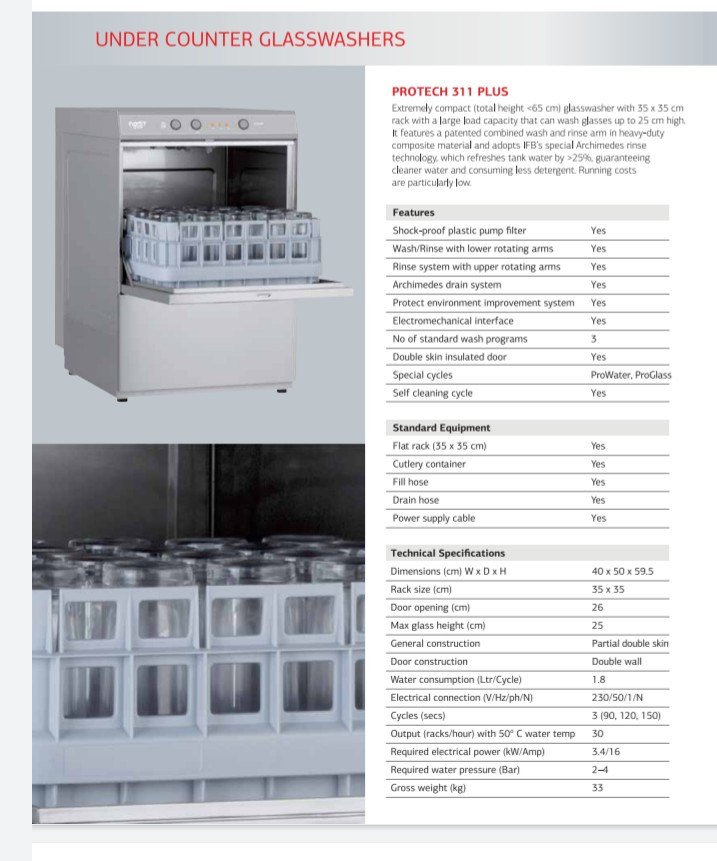 Undercounter Glass Washer
