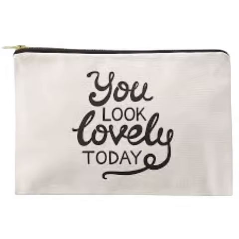 Custom Eco-Friendly Zipper Makeup Cosmetic Bag Mini Nylon Pouch Recycled Plain Cotton Canvas Fashion For Small Space Storage - Size: Different Sizes Available