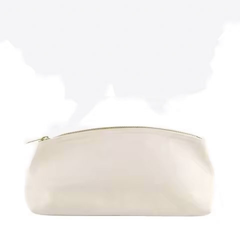 New Customized Inspirational Cosmetic Makeup Pouch Fashion Promotional Zipper Travel Recycled Cotton Canvas Cosmetic Bag - Color: Multiple Options Available