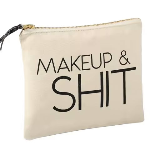 High Quality Eco-Friendly Cotton Canvas Makeup Bag Nature Cosmetic Bag Canvas Cosmetic Storage Pouch With Zipper - Color: Multiple Options Available