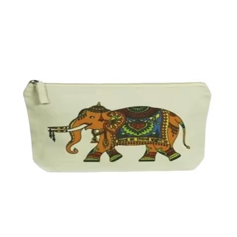 Wholesale Fashion Blue Whale Canvas Wash Bag With Large Zipper Dot Pattern Makeup Pouch For Ladies For Toiletry Bag Gift For Girls - Color: Multiple Options Available