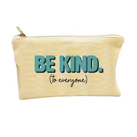 Custom Logo Printed Eco-Friendly Organic Cotton Canvas Bag Small Travel Cosmetic Makeup Pouch Dot Pattern Zipper Case Storage - Size: Different Sizes Available
