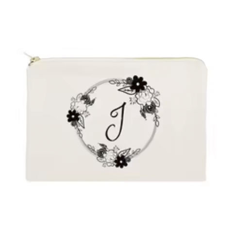 Hot Selling Creative Custom Logo Cotton Makeup Bag Fashionable Spot Blank Zipper Pencil Case for Travel