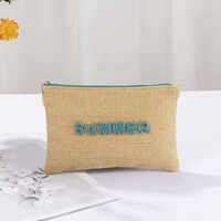 Women's Fashionable Waterproof Cosmetic Storage Bag Zipper Closure Custom Logo Sweet Make Jute Pouch Tyvek Makeup Pouch Candy
