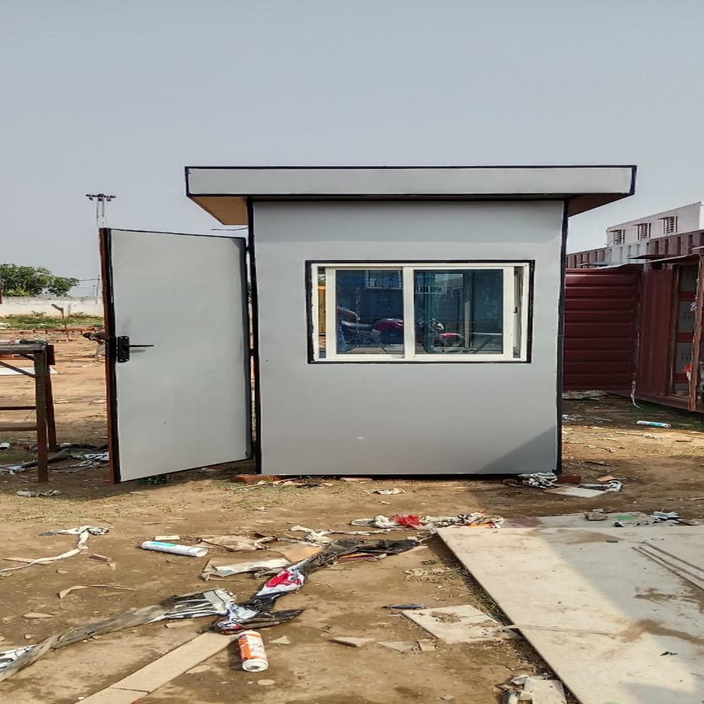 Ms Febricated Security Guard Cabin 6x4 X8,5ft. - Color: As Per Choice