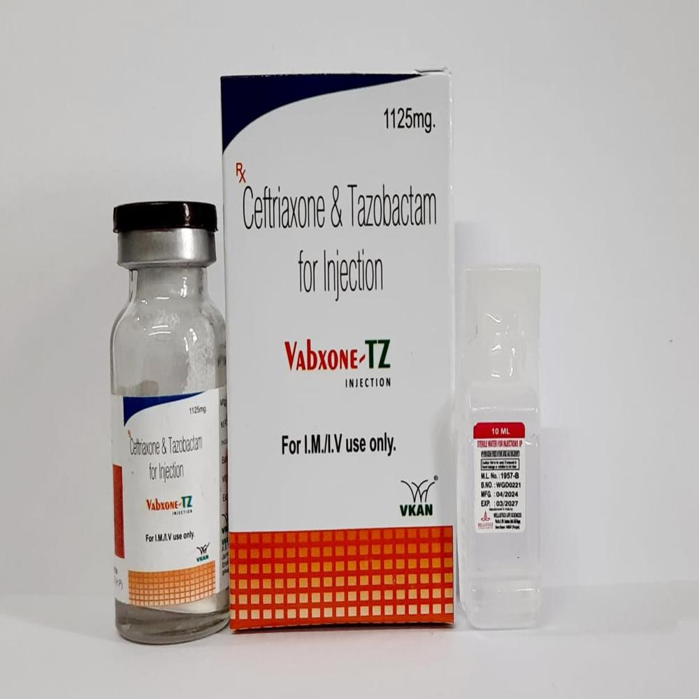 Ceftriaxone 1000 mg + Tazobactum 125 mg wfi 