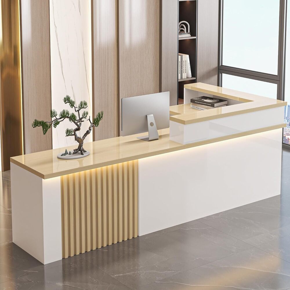 L Shape Wooden Counter - Color: Multicolor