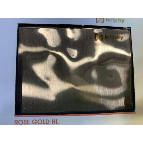 Stainless Steel Water Wave Rosegold Sheet - Color: Rose Gold